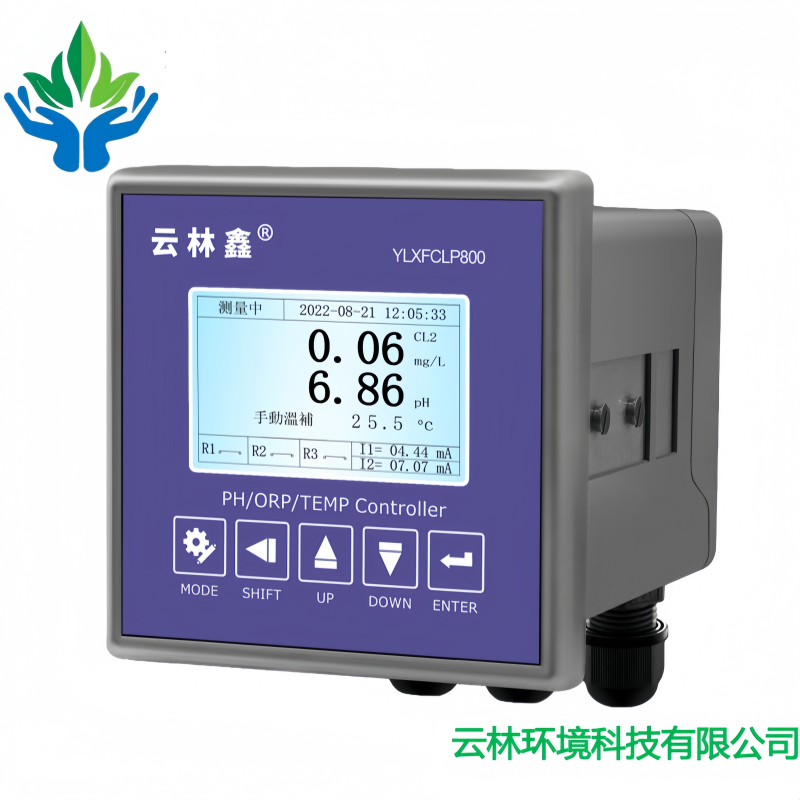 工业在线恒电压法余氯/二氧化氯/臭氧控制器FCLP800